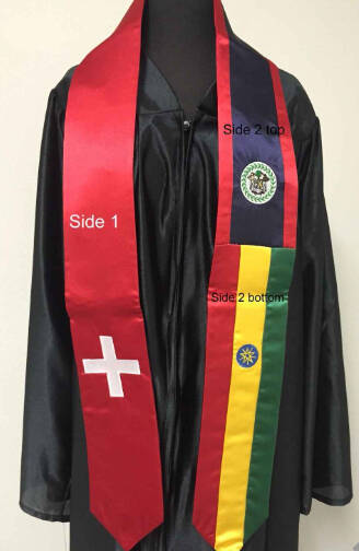 Three country graduation sash